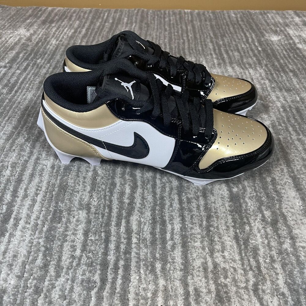 Jordan Air Jordan 1 Low TD Shoes Mens Size 9 Gold Football Cleats FJ6245-701